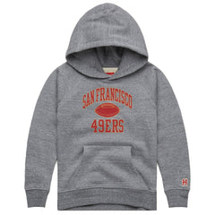 San Francisco 49ers Homage Youth Gridiron Tri-Blend Hoodie Gray | NFL