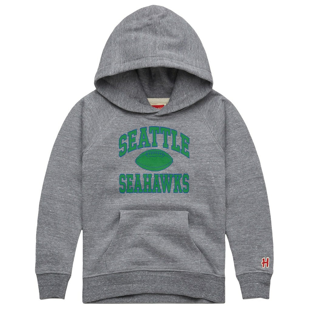 Seattle Seahawks Homage Youth Gridiron Tri-Blend Hoodie Gray | NFL