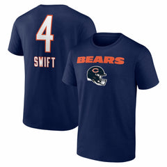 D'Andre Swift Chicago Bears Team Wordmark T-Shirt Navy | NFL