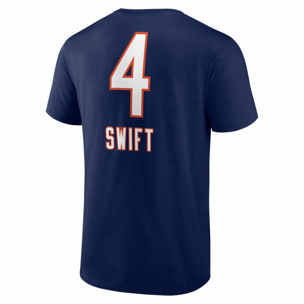 D'Andre Swift Chicago Bears Team Wordmark T-Shirt Navy | NFL