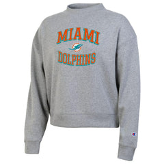 Miami Dolphins Champion Women's Triumph Tri-Blend Sweatshirt Gray | NFL
