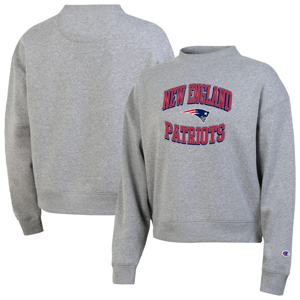 New England Patriots Champion Women's Triumph Tri-Blend Sweatshirt Gray | NFL