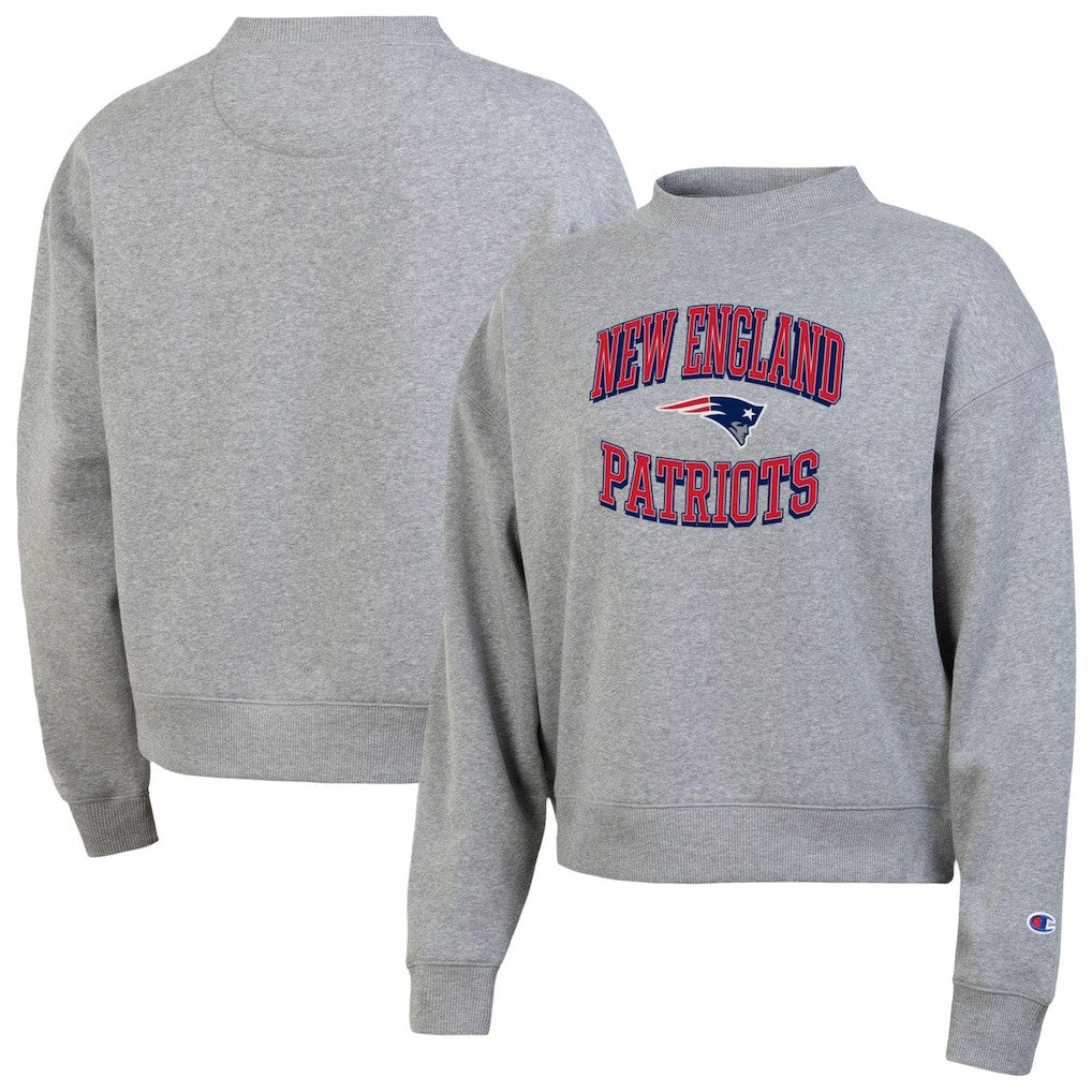 New England Patriots Champion Women's Triumph Tri-Blend Sweatshirt Gray | NFL