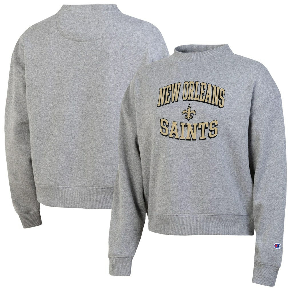 New Orleans Saints Champion Women's Triumph Tri-Blend Sweatshirt Gray | NFL