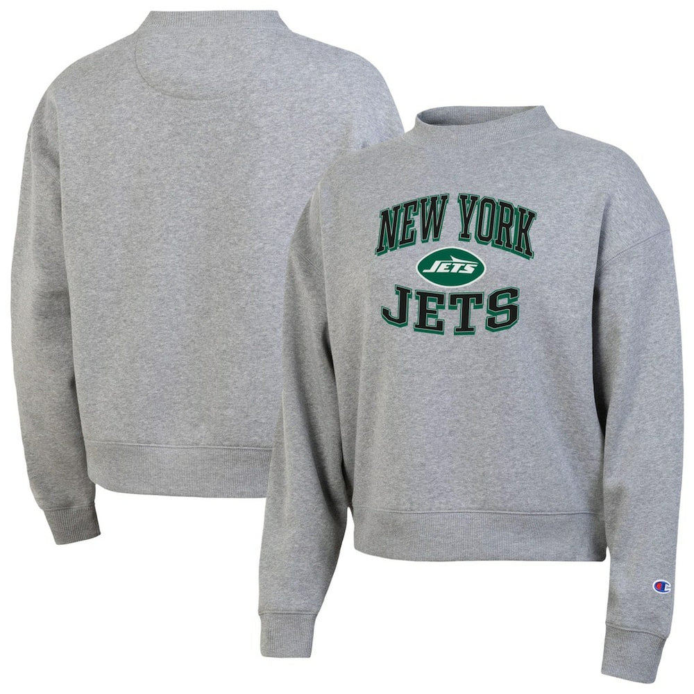 New York Jets Champion Women's Triumph Tri-Blend Sweatshirt Gray | NFL