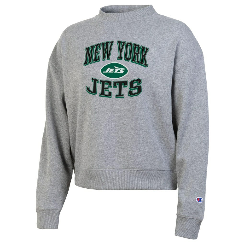 New York Jets Champion Women's Triumph Tri-Blend Sweatshirt Gray | NFL