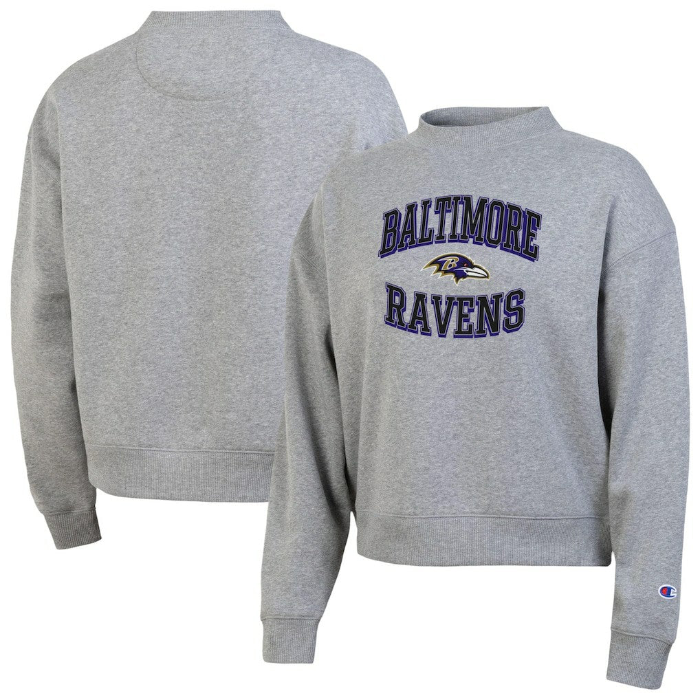 Baltimore Ravens Champion Women's Triumph Tri-Blend Sweatshirt Gray | NFL