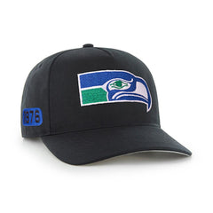 Seattle Seahawks '47 Blackout Date Hitch Adjustable Hat Black | 47 brand