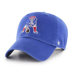 New England Patriots '47 Throwback Clean Up Adjustable Hat Royal | 47 brand