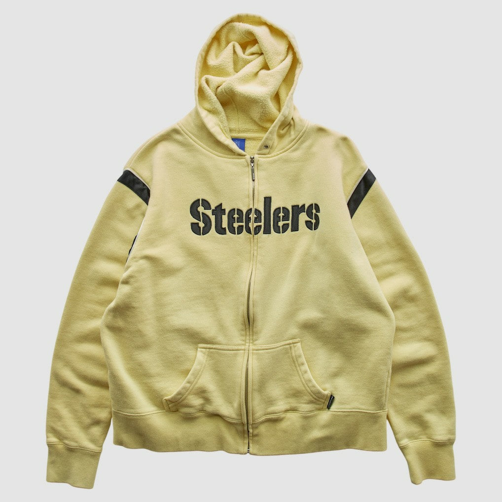 Pittsburgh Steelers Reebok 2000s Hooded Full Zip Sweatshirt Yellow Vintage | Fanatics