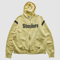 Pittsburgh Steelers Reebok 2000s Hooded Full Zip Sweatshirt Yellow Vintage | Fanatics