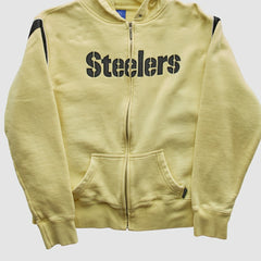 Pittsburgh Steelers Reebok 2000s Hooded Full Zip Sweatshirt Yellow Vintage | Fanatics