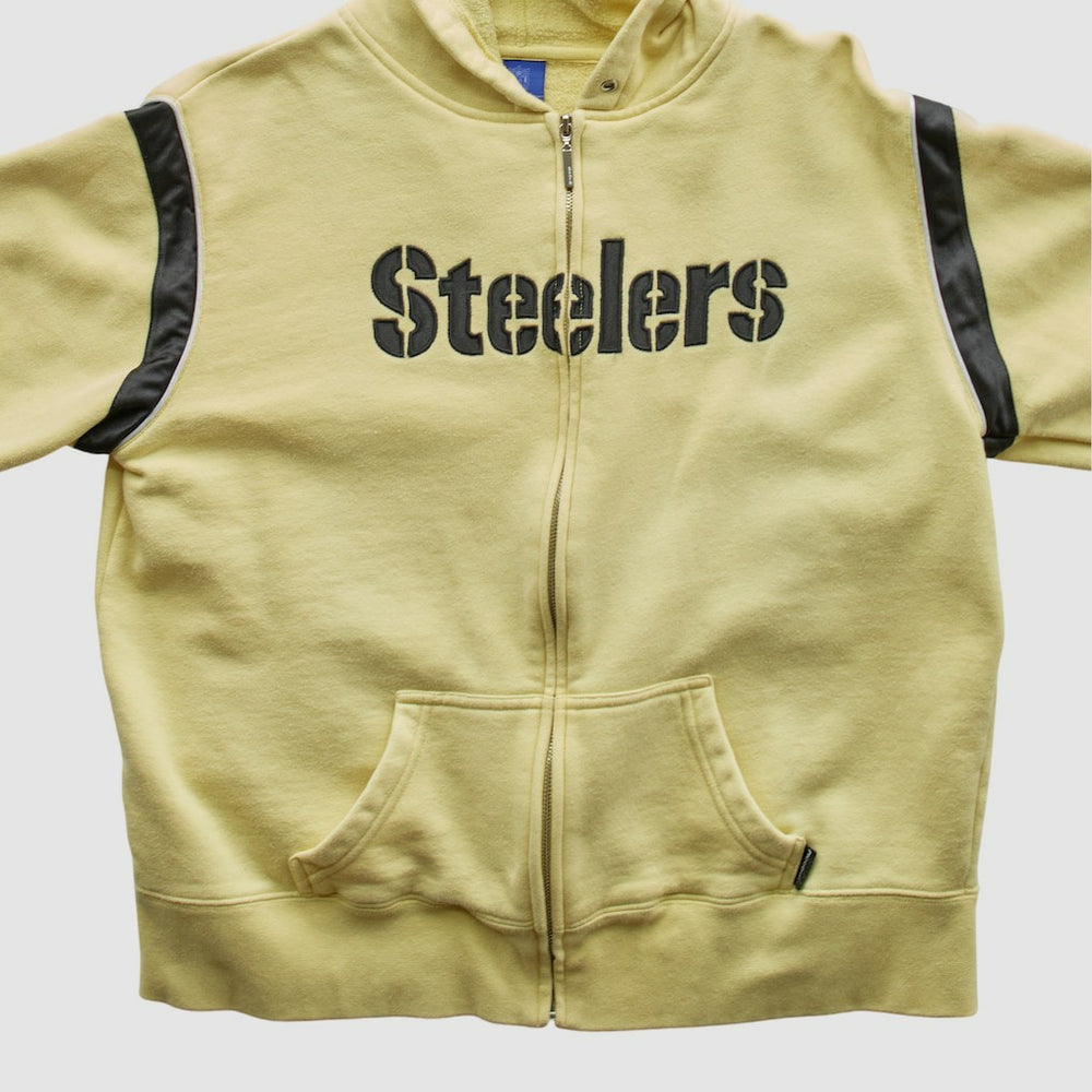 Pittsburgh Steelers Reebok 2000s Hooded Full Zip Sweatshirt Yellow Vintage | Fanatics