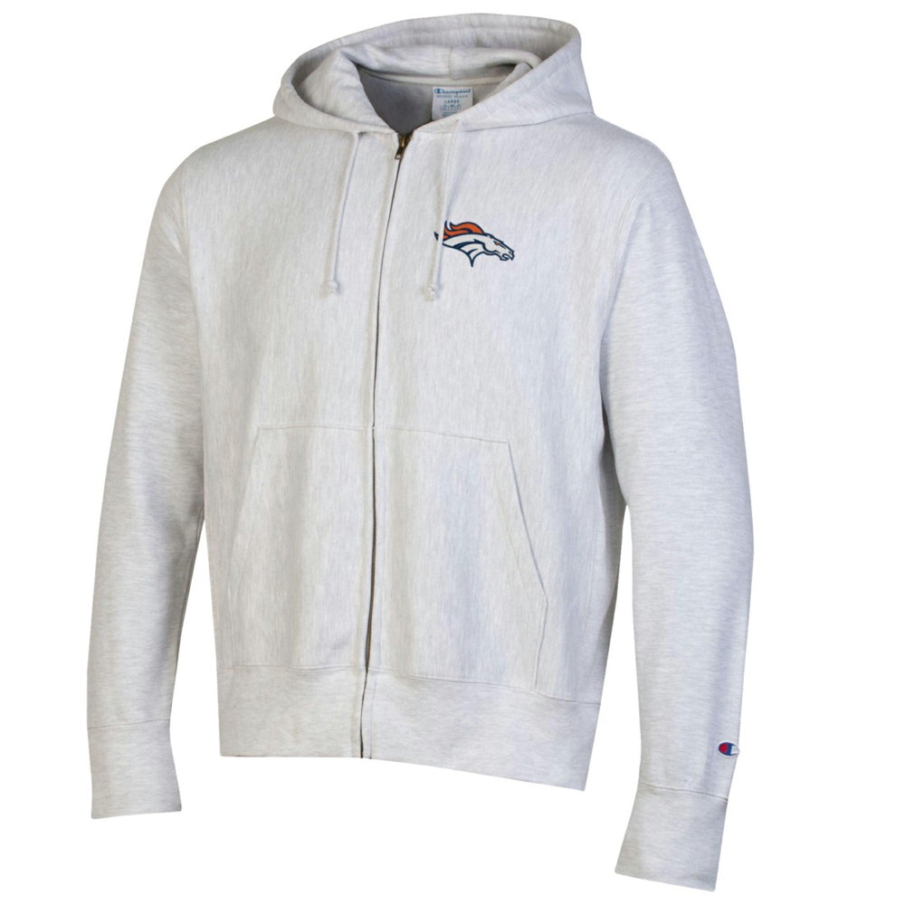 Denver Broncos Champion Reverse Weave Full-Zip Hoodie Gray | NFL
