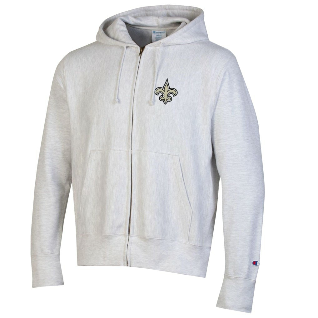 New Orleans Saints Champion Reverse Weave Full-Zip Hoodie Gray | NFL