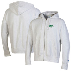 New York Jets Champion Reverse Weave Full-Zip Hoodie Gray | NFL