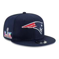 New England Patriots New Era Super Bowl LX Side Patch 9FIFTY Snapback Hat Navy | NFL