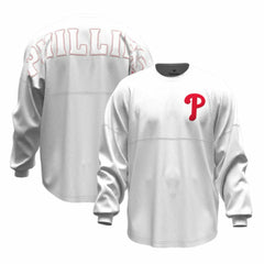 Philadelphia Phillies Fanatics Women's Baseball Stitch Spirit Jersey Long Sleeve T-Shirt - MLB