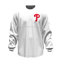 Philadelphia Phillies Fanatics Women's Baseball Stitch Spirit Jersey Long Sleeve T-Shirt - MLB
