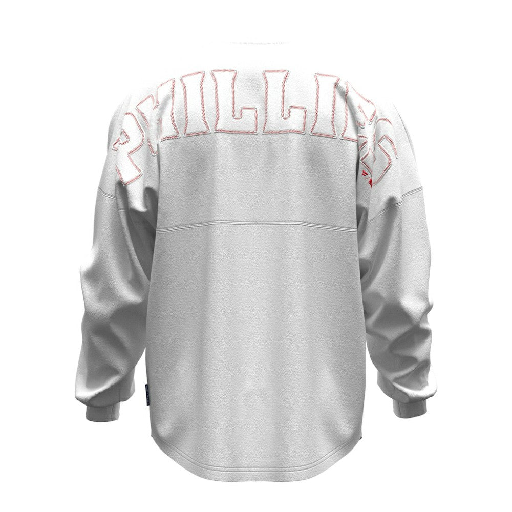 Philadelphia Phillies Fanatics Women's Baseball Stitch Spirit Jersey Long Sleeve T-Shirt - MLB