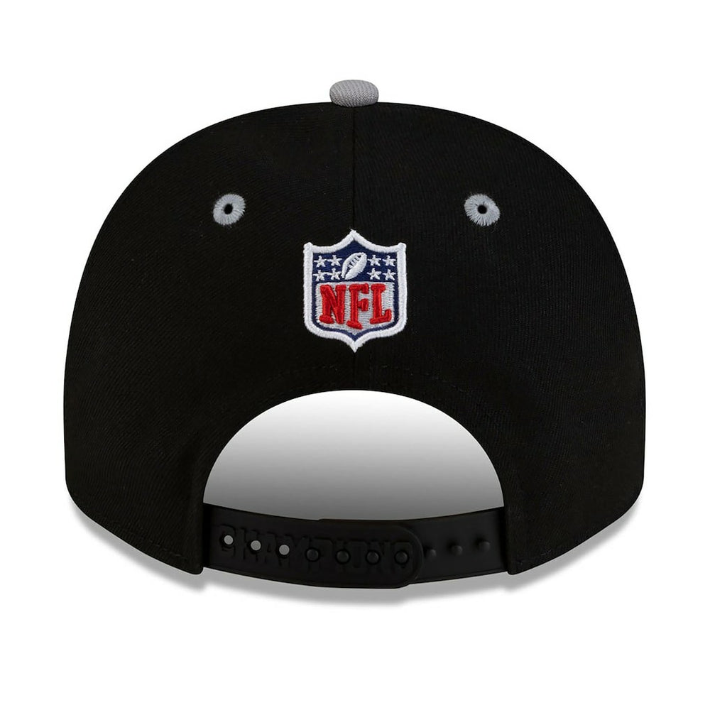 New England Patriots New Era 2025 AFC Champions Locker Room Trophy Collection A-Frame 9FIFTY Snapback Hat Black | NFL