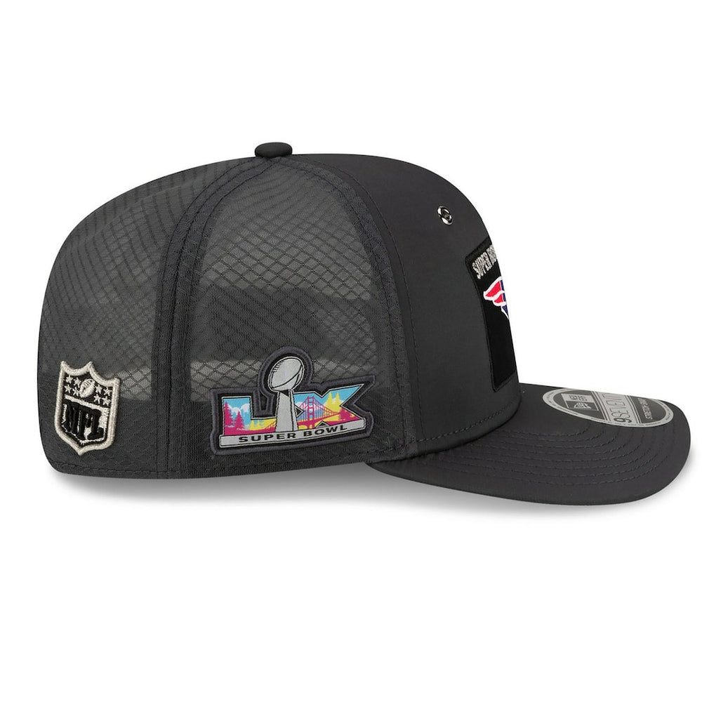 New England Patriots New Era Super Bowl LX Opening Night 9SEVENTY Adjustable Hat Charcoal | NFL