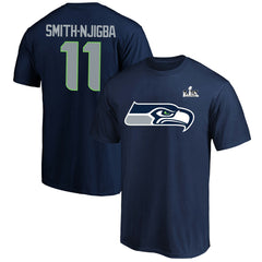 Jaxon Smith-Njigba Seattle Seahawks Super Bowl LX Patch Big & Tall Name & Number T-Shirt College Navy | Fanatics