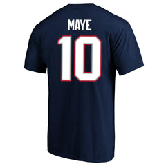 Drake Maye New England Patriots Super Bowl LX Patch Big & Tall Name & Number T-Shirt Navy | Fanatics