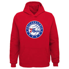 Philadelphia 76ers Outerstuff Youth Primary Logo Pullover Hoodie Red - NBA