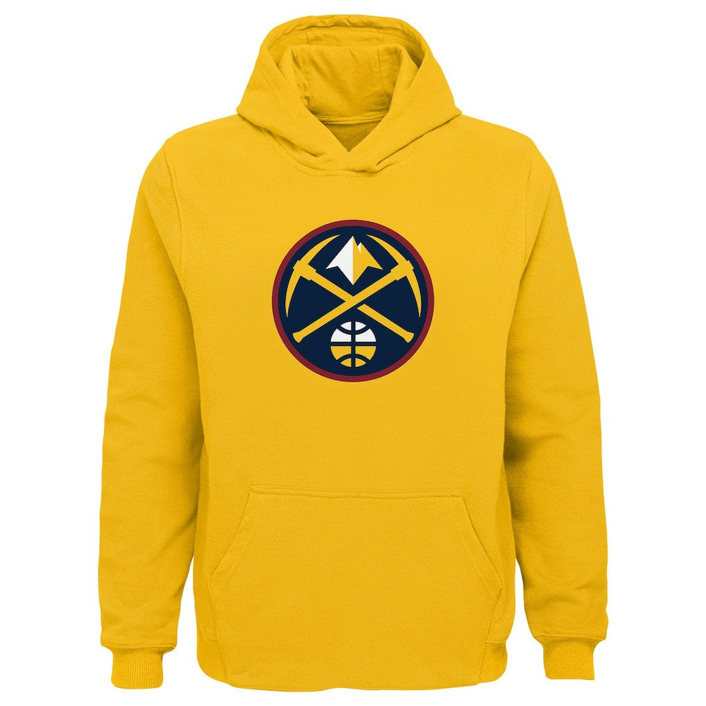 Denver Nuggets Outerstuff Youth Primary Logo Pullover Hoodie Gold - NBA