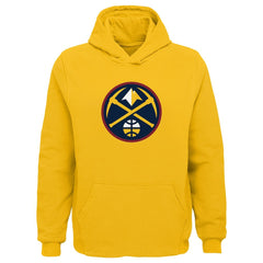 Denver Nuggets Outerstuff Youth Primary Logo Pullover Hoodie Gold - NBA