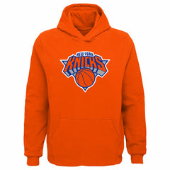 New York Knicks Outerstuff Youth Primary Logo Pullover Hoodie Orange - NBA
