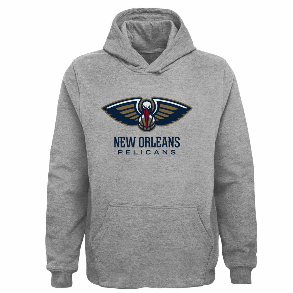 New Orleans Pelicans Outerstuff Youth Primary Logo Pullover Hoodie Gray - NBA