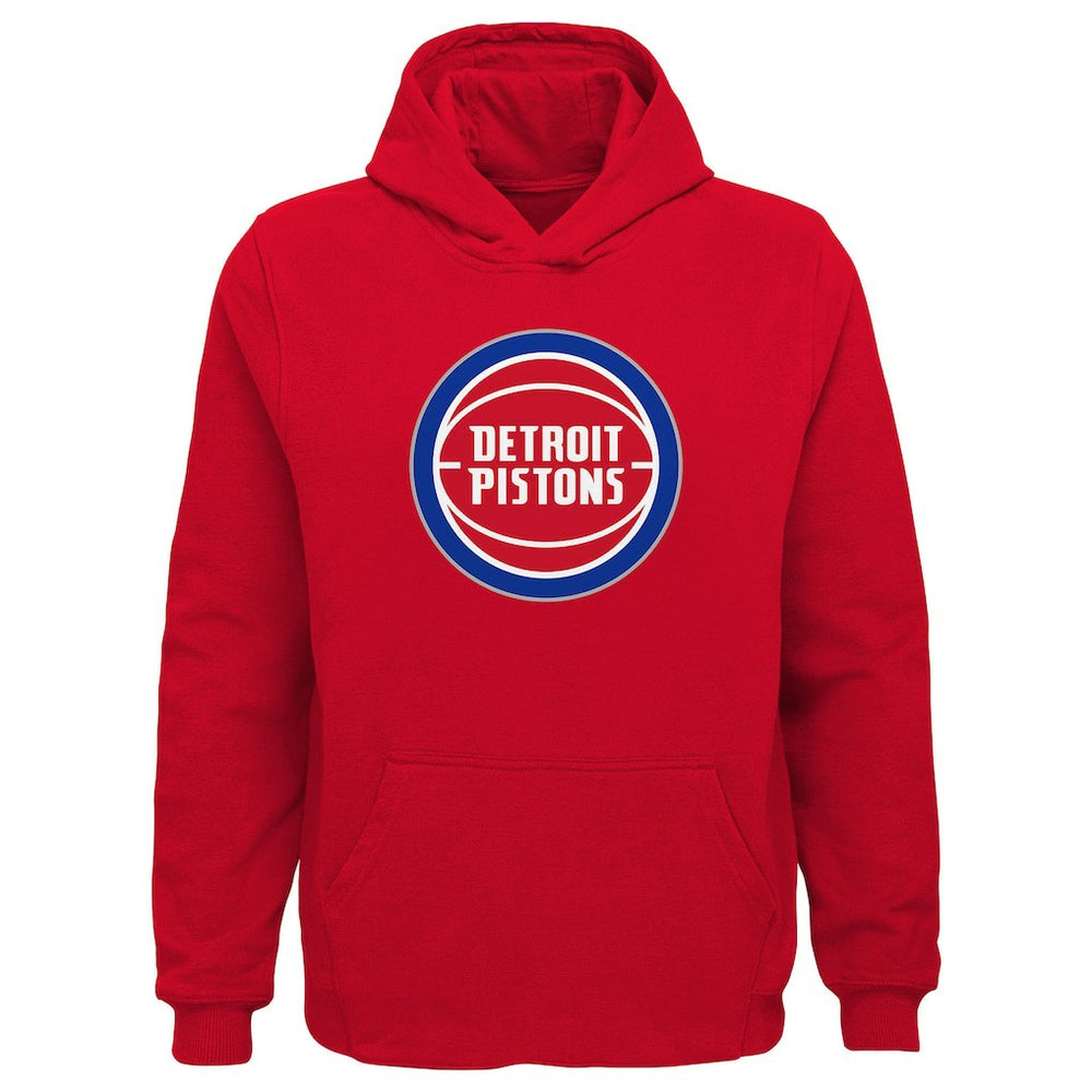 Detroit Pistons Outerstuff Youth Primary Logo Pullover Hoodie Red - NBA