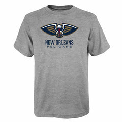 New Orleans Pelicans Outerstuff Youth Primary Logo T-Shirt Gray - NBA
