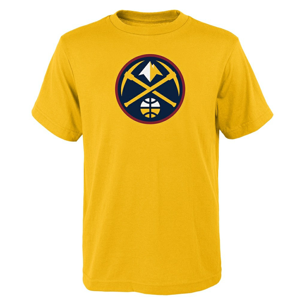 Denver Nuggets Outerstuff Youth Primary Logo T-Shirt Yellow - NBA