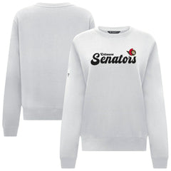 Ottawa Senators Levelwear Women's Yvette Big Script Tri-Blend Sweatshirt - White - NHL