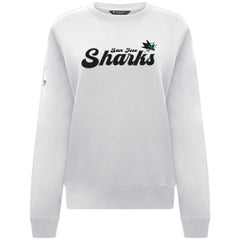San Jose Sharks Levelwear Women's Yvette Big Script Tri-Blend Sweatshirt - White - NHL