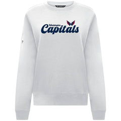 Washington Capitals Levelwear Women's Yvette Big Script Tri-Blend Sweatshirt - White - NHL
