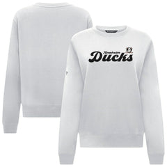Anaheim Ducks Levelwear Women's Yvette Big Script Tri-Blend Sweatshirt - White - NHL
