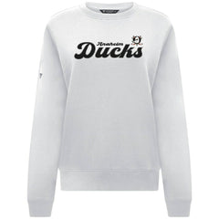 Anaheim Ducks Levelwear Women's Yvette Big Script Tri-Blend Sweatshirt - White - NHL