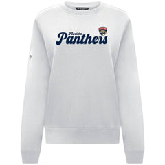 Florida Panthers Levelwear Women's Yvette Big Script Tri-Blend Sweatshirt - White - NHL