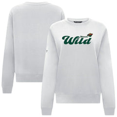 Minnesota Wild Levelwear Women's Yvette Big Script Tri-Blend Sweatshirt - White - NHL