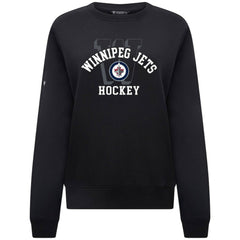 Winnipeg Jets Levelwear Women's Yvette Limelight Big Letter Sweatshirt - Black - NHL