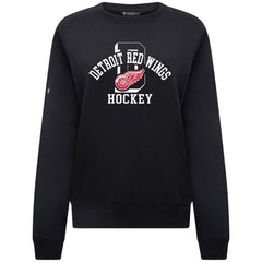 Detroit Red Wings Levelwear Women's Yvette Limelight Big Letter Sweatshirt - Black - NHL