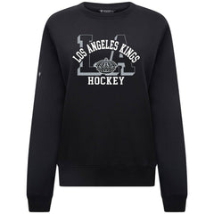 Los Angeles Kings Levelwear Women's Yvette Limelight Big Letter Sweatshirt - Black - NHL