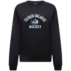 Colorado Avalanche Levelwear Women's Yvette Limelight Big Letter Sweatshirt - Black - NHL