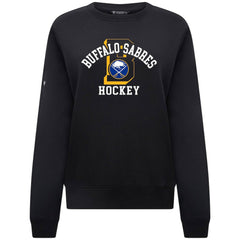Buffalo Sabres Levelwear Women's Yvette Limelight Big Letter Sweatshirt - Black - NHL