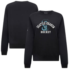 Seattle Kraken Levelwear Women's Yvette Limelight Big Letter Sweatshirt - Black - NHL