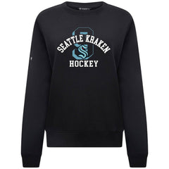 Seattle Kraken Levelwear Women's Yvette Limelight Big Letter Sweatshirt - Black - NHL